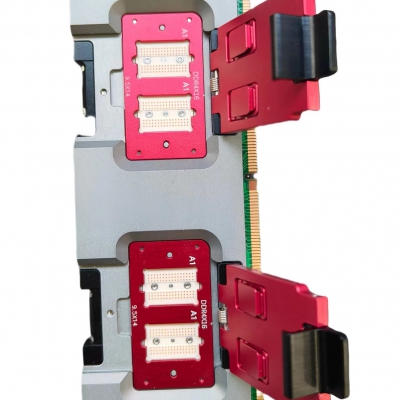 DDR4-16位內(nèi)存條測(cè)試座，導(dǎo)電膠結(jié)構(gòu)